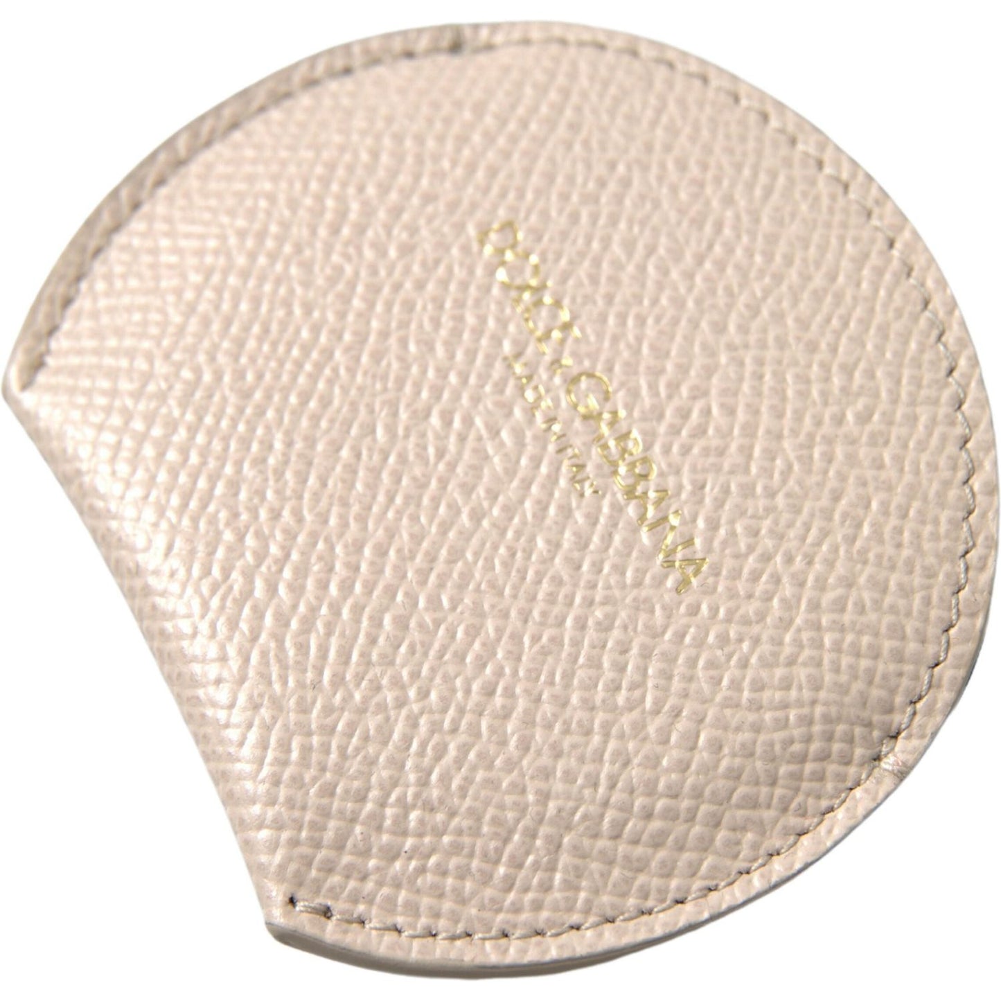 Dolce & Gabbana Elegant Calfskin Leather Hand Mirror Holder beige-calfskin-leather-round-logo-hand-mirror-holder 465A4996-scaled-36dcbe83-7e2.jpg