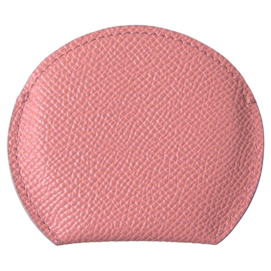 Dolce & Gabbana Chic Pink Leather Hand Mirror Holder pink-calfskin-leather-round-mirror-holder 465A5067-Medium-2f6d7a0e-f52.jpg