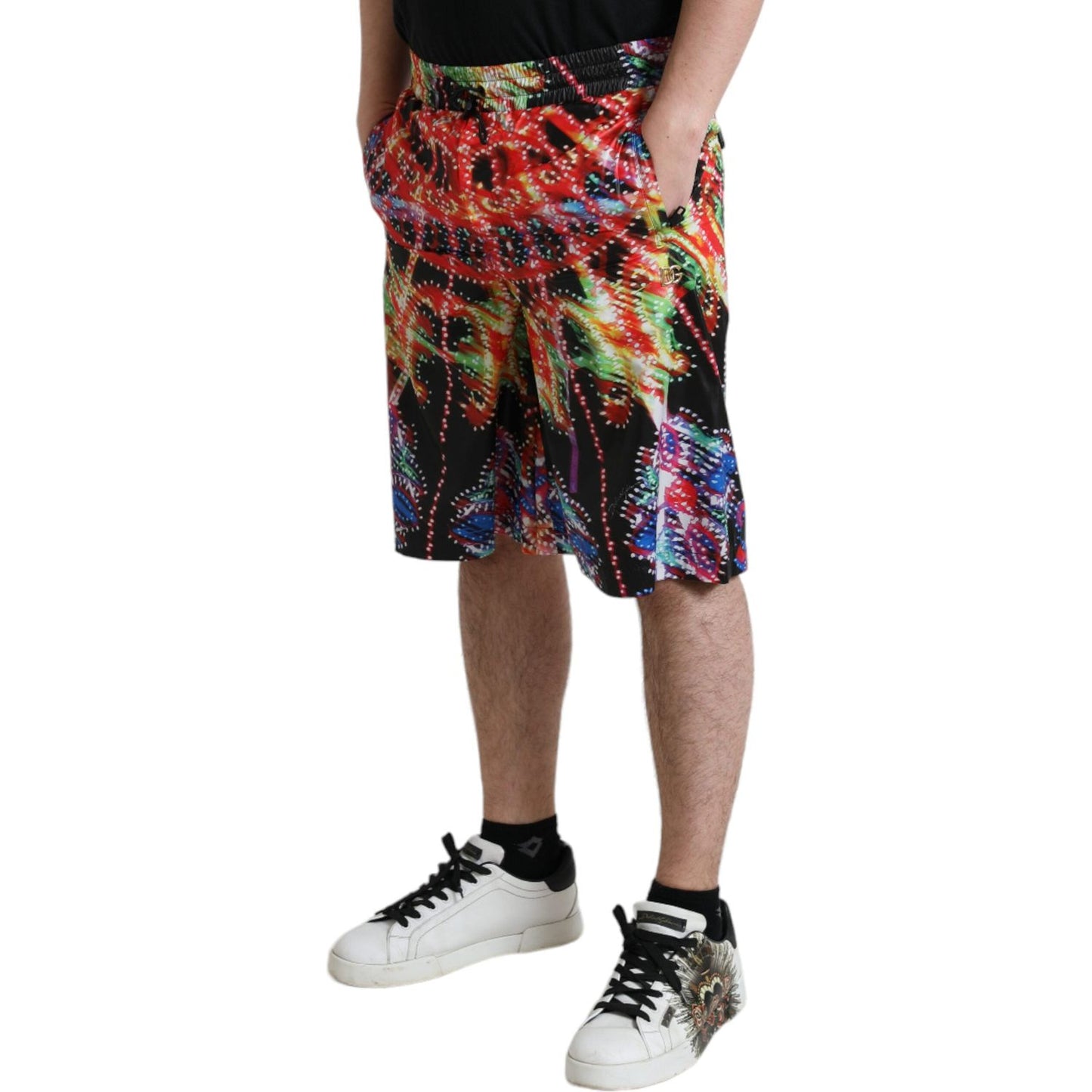 Dolce & Gabbana Elegant Luminary Print Bermuda Shorts multicolor-luminarie-print-men-bermuda-shorts