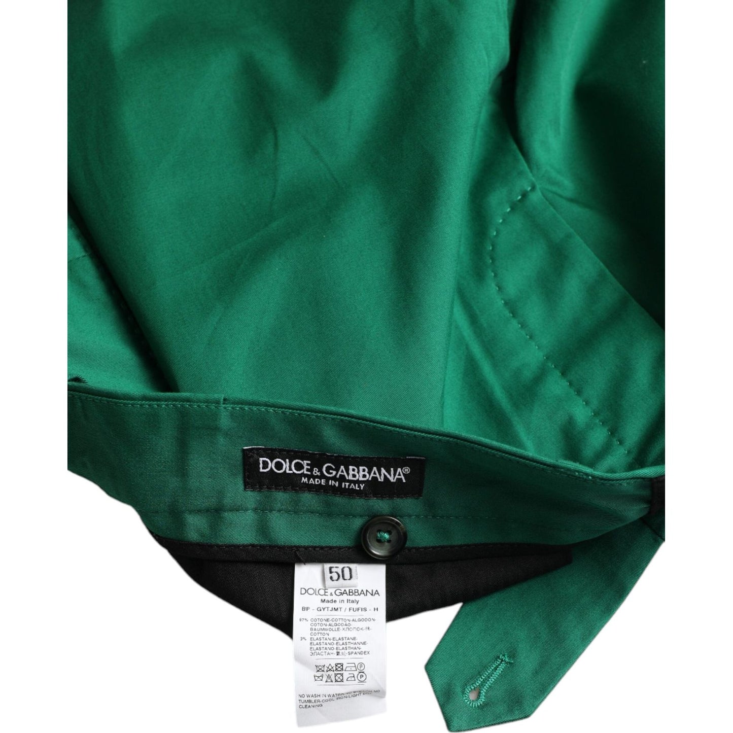 Dolce & Gabbana Elegant Deep Green Cotton Bermuda Shorts deep-green-cotton-stretch-men-bermuda-shorts