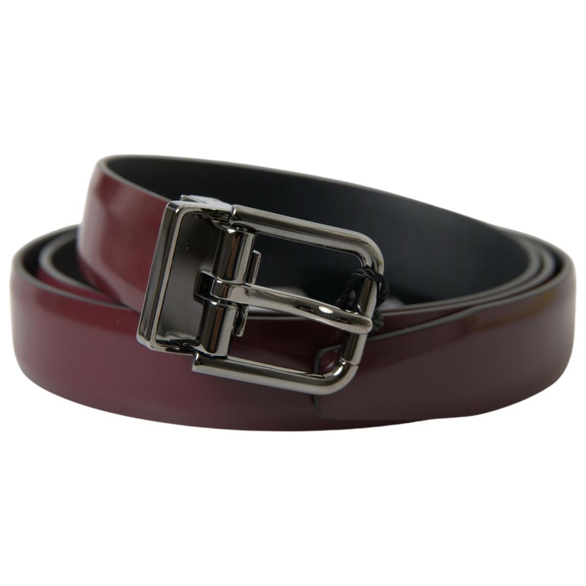Dolce & Gabbana Elegant Bordeaux Leather Belt with Metal Buckle bordeaux-leather-silver-metal-buckle-belt 465A5143-scaled-850c1e15-bf0.jpg