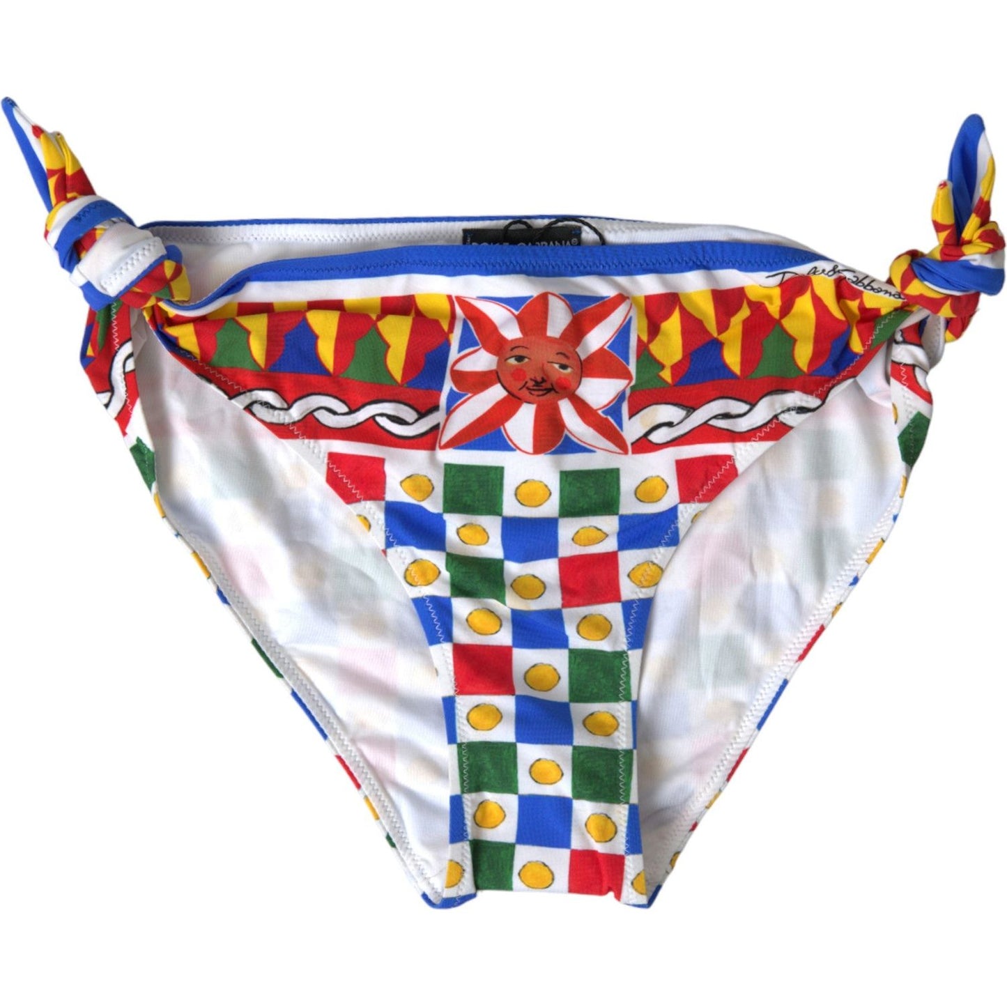 Dolce & Gabbana Multicolor Carretto Print Bikini Bottom multicolor-carretto-bottom-swim-beachwear-bikini