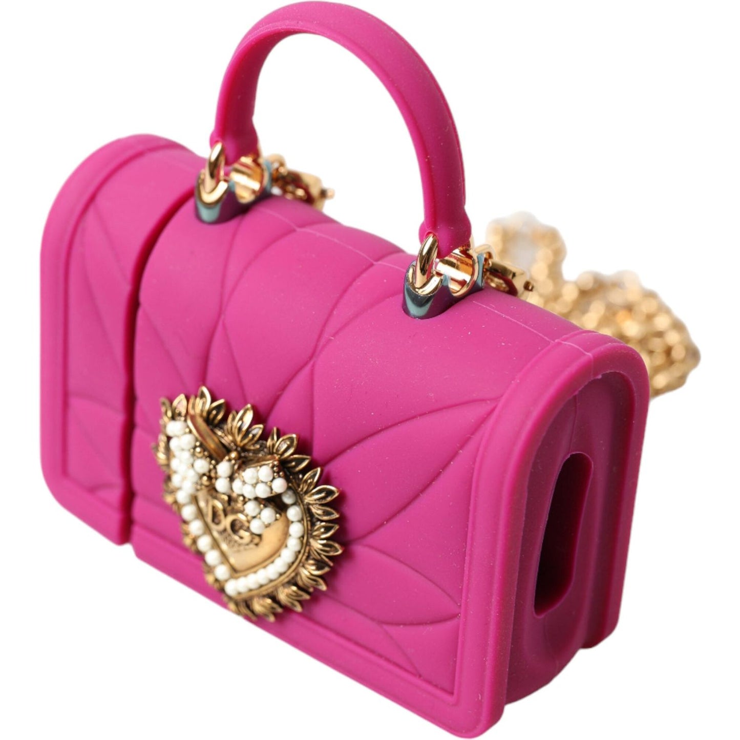Dolce & Gabbana Chic Quilted Silicone Airpods Case - Pink & Gold pink-silicone-devotion-heart-bag-gold-chain-airpods-case 465A6728-BG-scaled-3f90f738-996.jpg