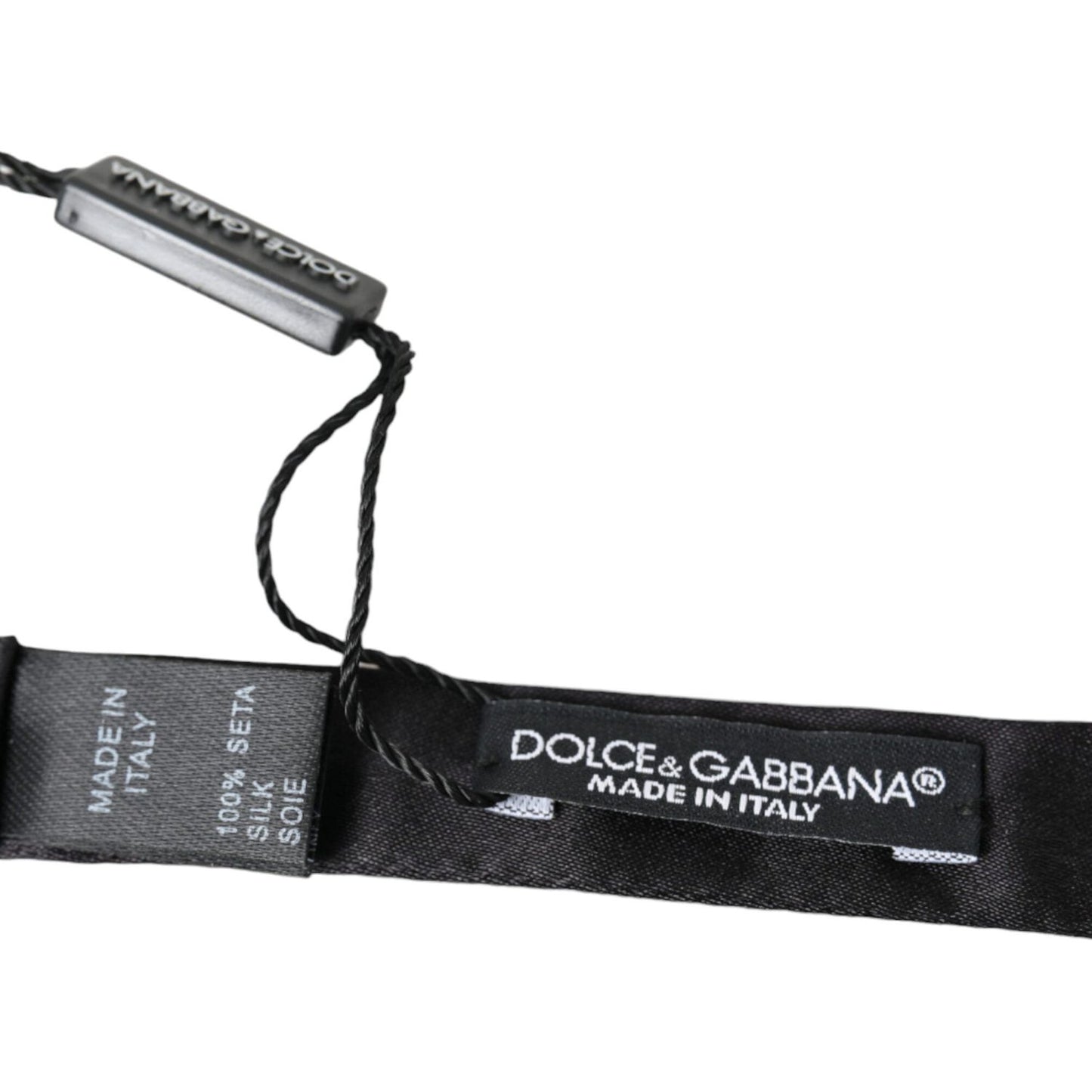 Dolce & Gabbana Elegant Silk Black Bow Tie for Gentleman black-silk-adjustable-neck-men-papillon-bow-tie-2