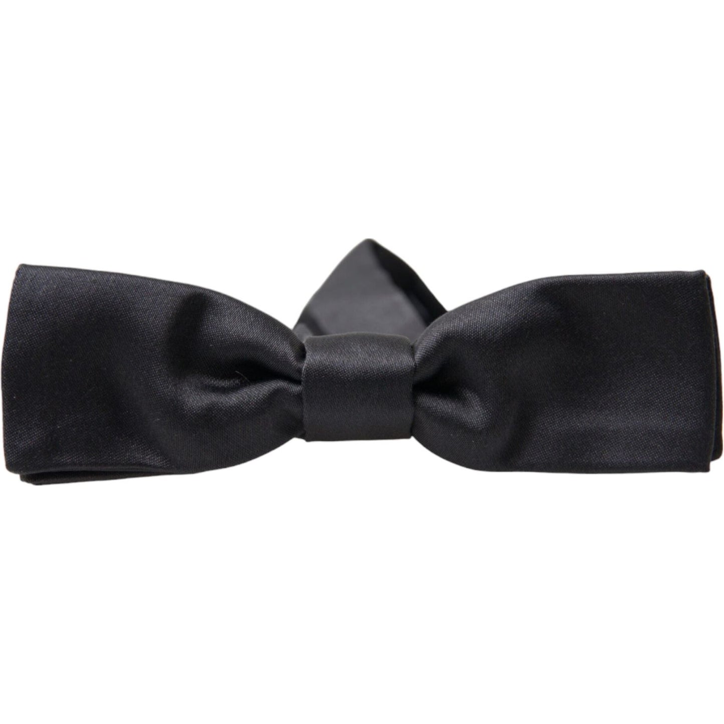 Dolce & Gabbana Elegant Dark Anthracite Silk Bow Tie dark-gray-silk-adjustable-neck-men-papillon-bow-tie-3
