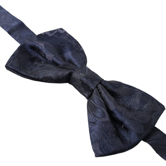 Dolce & Gabbana Elegant Silk Blue Bow Tie blue-silk-adjustable-neck-men-papillon-bow-tie