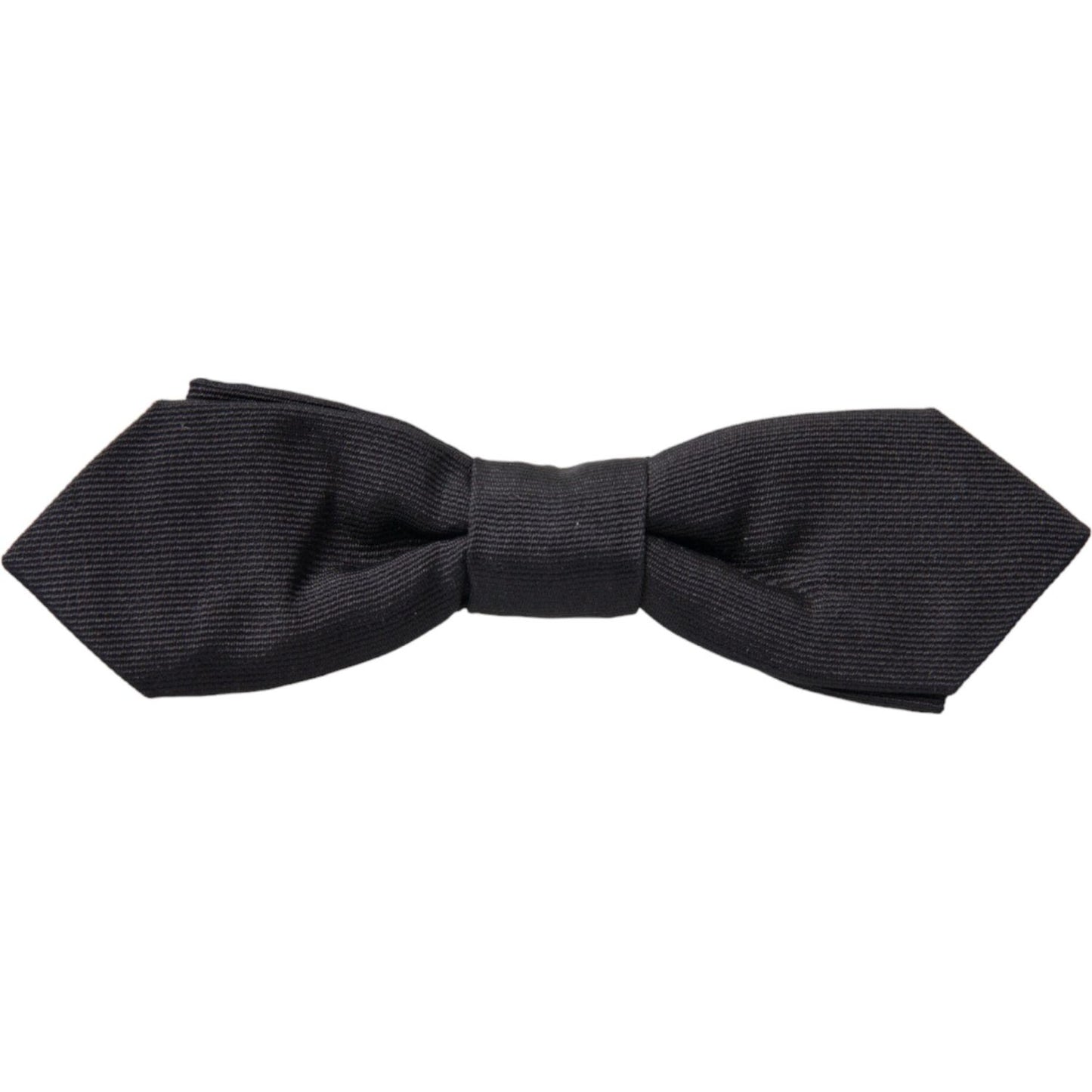Dolce & Gabbana Elegant Silk Black Bow Tie black-silk-adjustable-neck-men-papillon-bow-tie-1