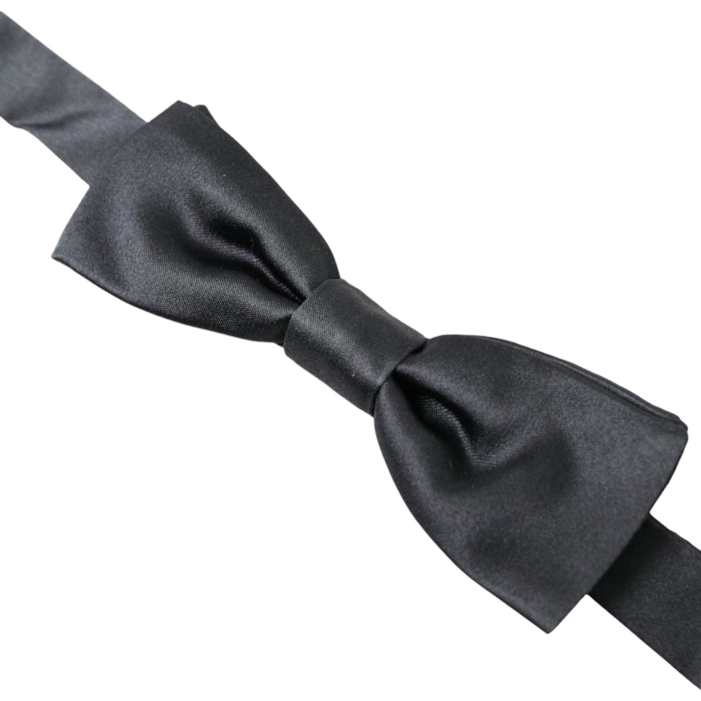 Dolce & Gabbana Elegant Anthracite Gray Silk Bow Tie dark-gray-silk-adjustable-neck-men-papillon-bow-tie 465A6838-BG-scaled-64d92157-674.jpg