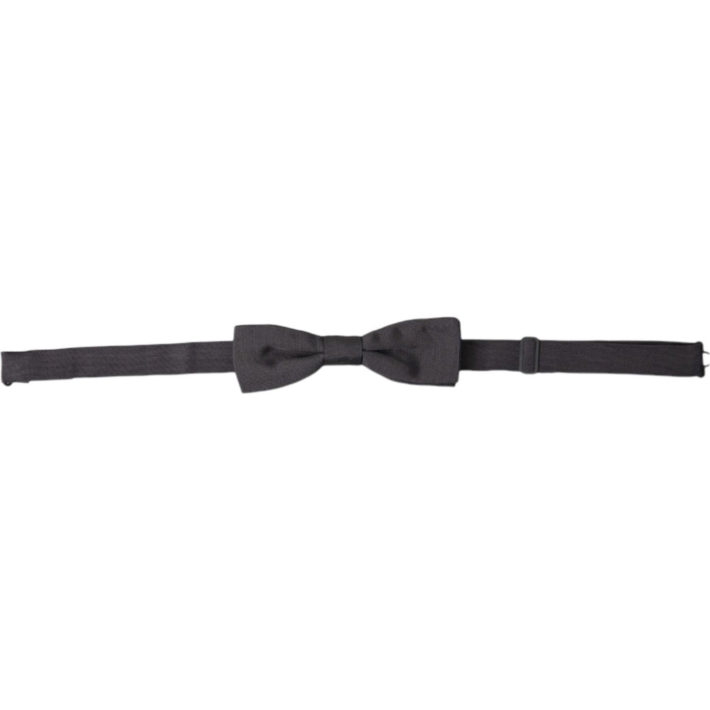 Dolce & Gabbana Elegant Silk Dark Gray Bow Tie dark-gray-silk-adjustable-neck-men-papillon-bow-tie-1 465A6845-BG-scaled-4efd1187-3e9.jpg