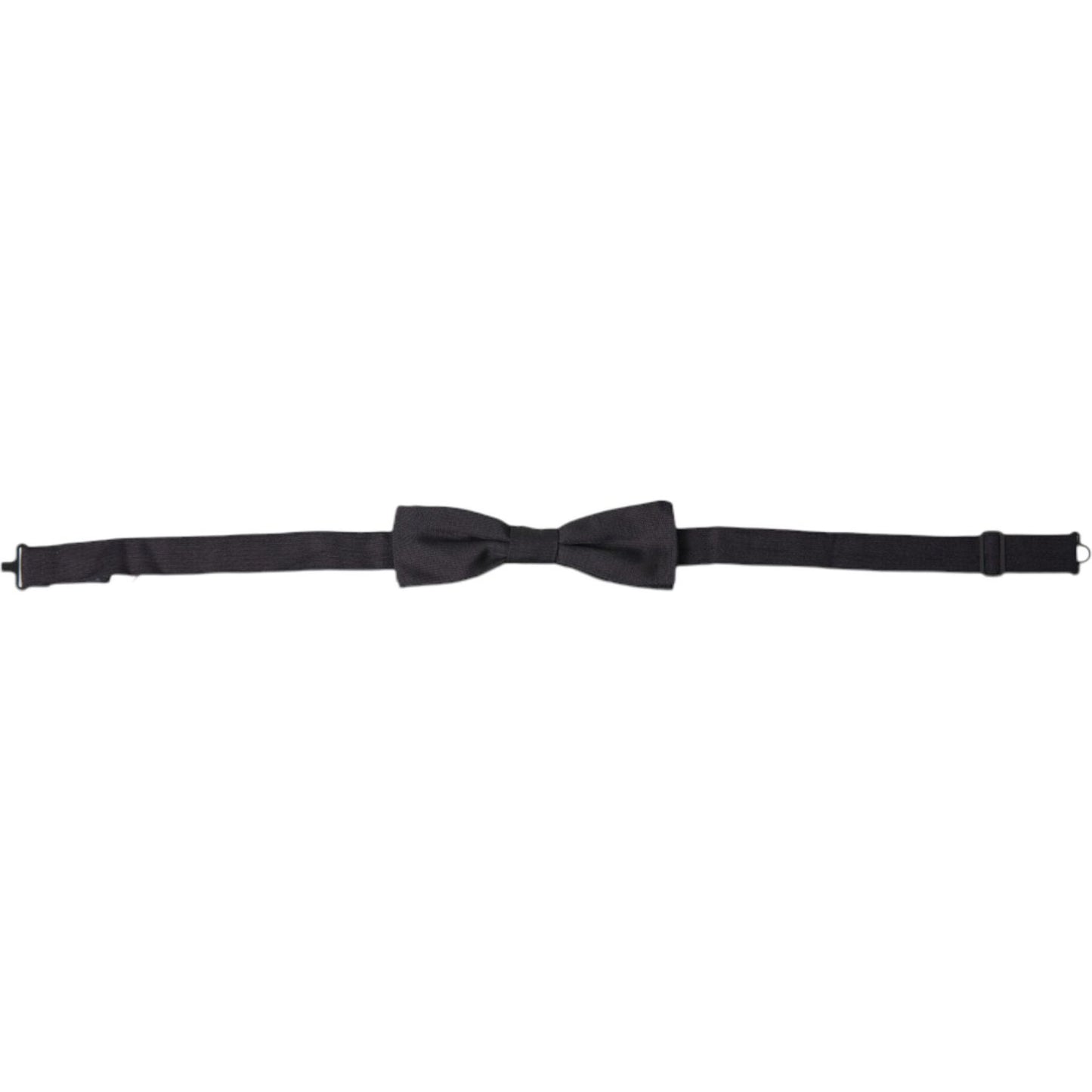 Dolce & Gabbana Elegant Black Silk Bow Tie black-silk-adjustable-neck-men-papillon-bow-tie