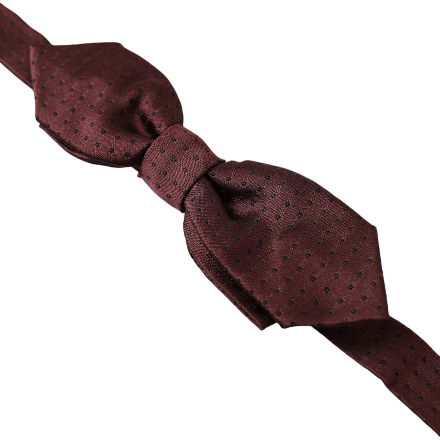 Dolce & Gabbana Elegant Bordeaux Silk Bow Tie red-bordeaux-silk-slim-adjustable-neck-papillon-bow-tie
