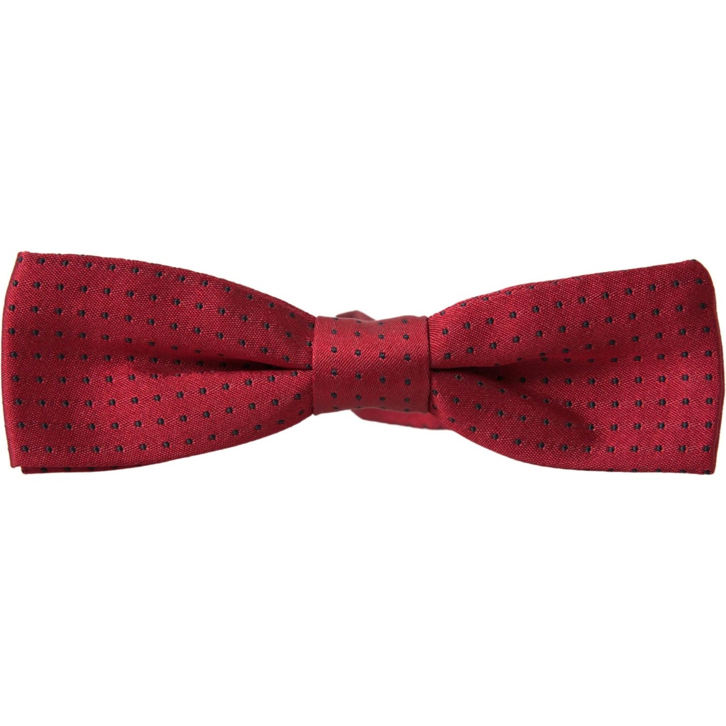 Dolce & Gabbana Elegant Polka Dot Silk Bow Tie red-silk-polka-dot-adjustable-neck-men-bow-tie
