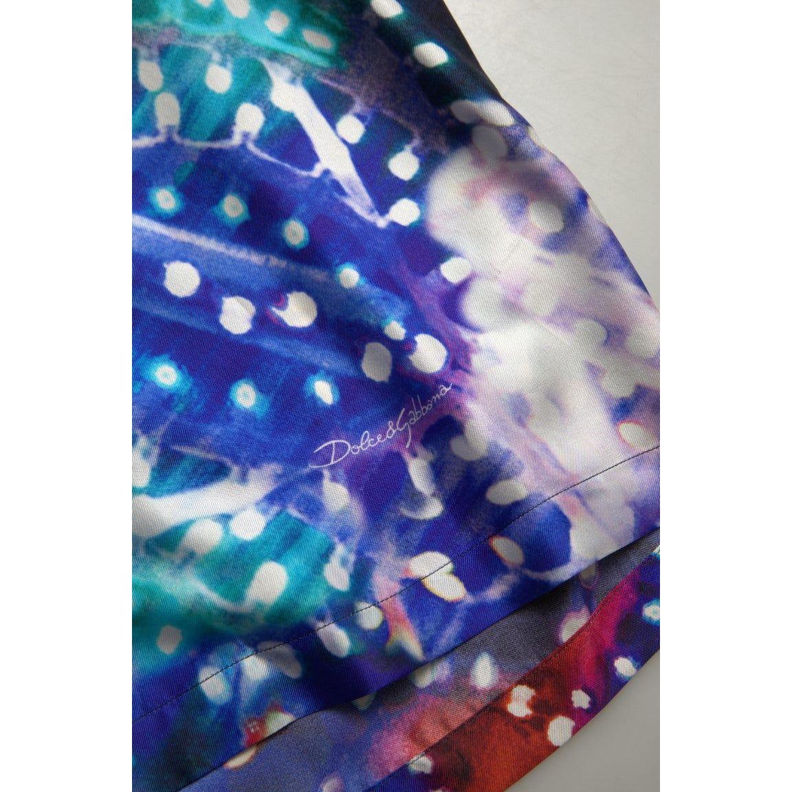 Dolce & Gabbana Psychedelic Print Silk Pajama Shirt multicolor-silk-psychedelic-print-men-pajama-shirt