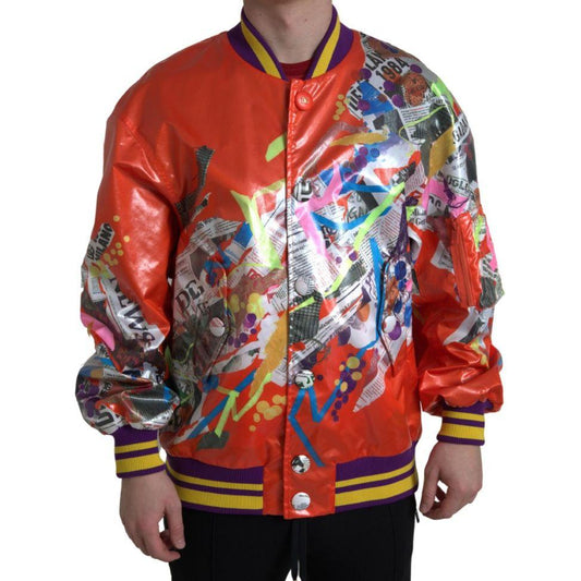 Dolce & GabbanaElegant Orange Bomber Jacket - Men's Luxury OuterwearMcRichard Designer Brands£1189.00