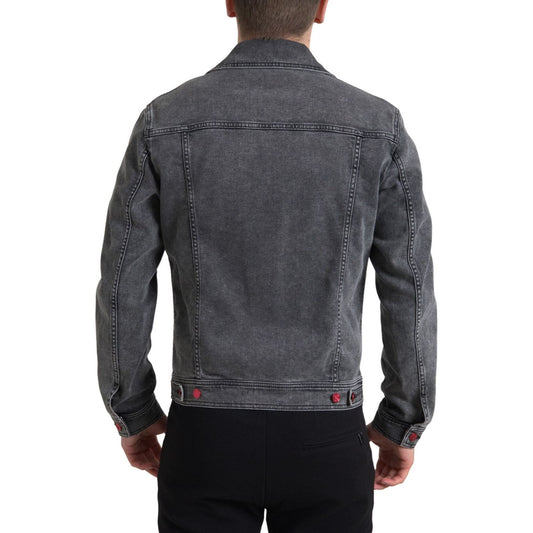 Dolce & Gabbana Elegant Gray Stretch Denim Jacket gray-washed-cotton-stretch-denim-men-jacket-1 465A7593-Large-dff59516-58c.jpg
