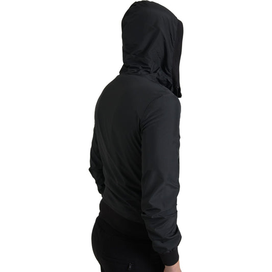 Dolce & GabbanaElegant Black Hooded Sweatshirt with Logo PlaqueMcRichard Designer Brands£789.00