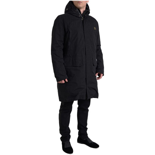 Dolce & Gabbana Elegant Black Hooded Trench Coat black-hooded-parka-cotton-trench-coat-jacket 465A7919-Medium-87bd4a36-9e0.jpg