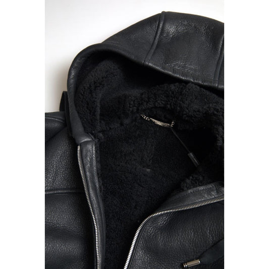 Dolce & Gabbana Elegant Black Leather Full Zip Hoodie black-leather-full-zip-hooded-men-jacket-1 465A8185-Medium-7d3dd93e-e77.jpg