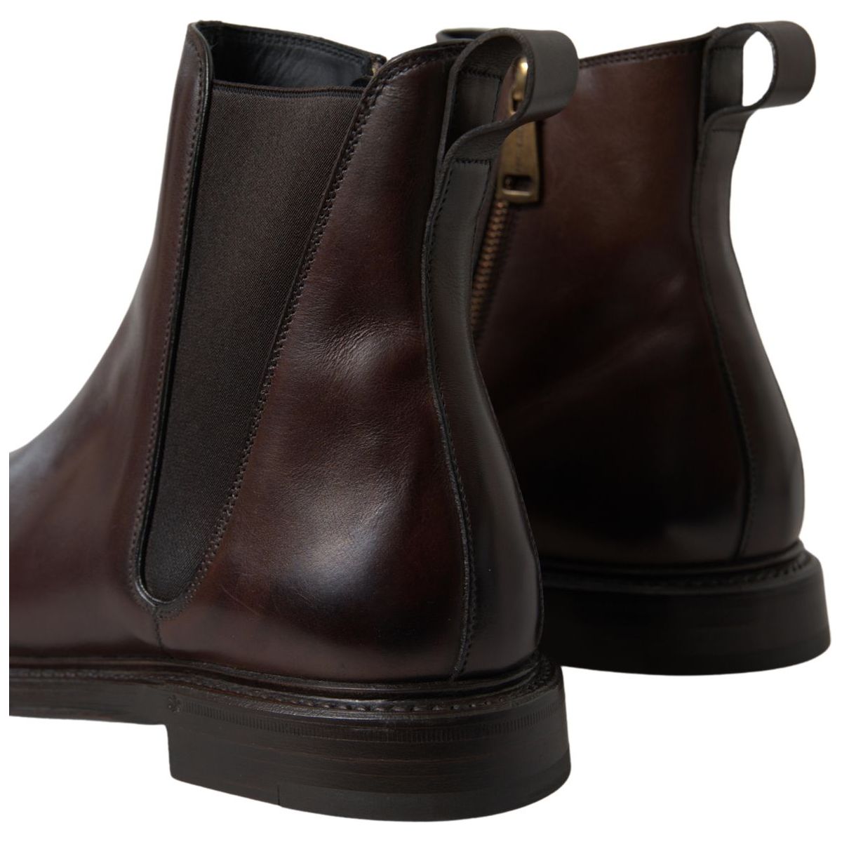 Dolce & Gabbana Elegant Leather Chelsea Boots brown-leather-chelsea-mens-boots-shoes