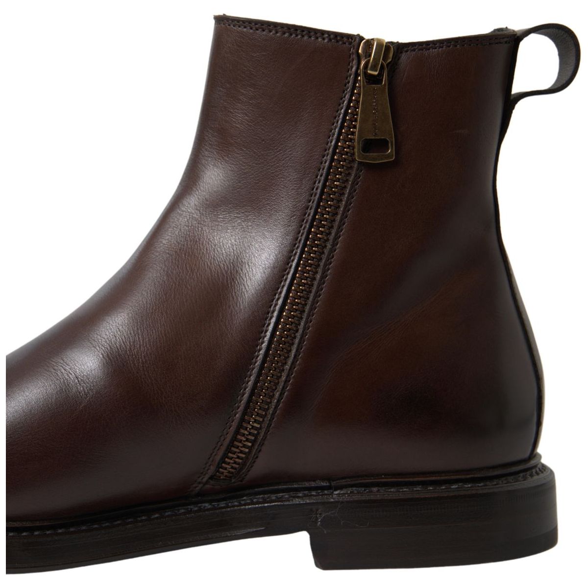 Dolce & Gabbana Elegant Leather Chelsea Boots brown-leather-chelsea-mens-boots-shoes