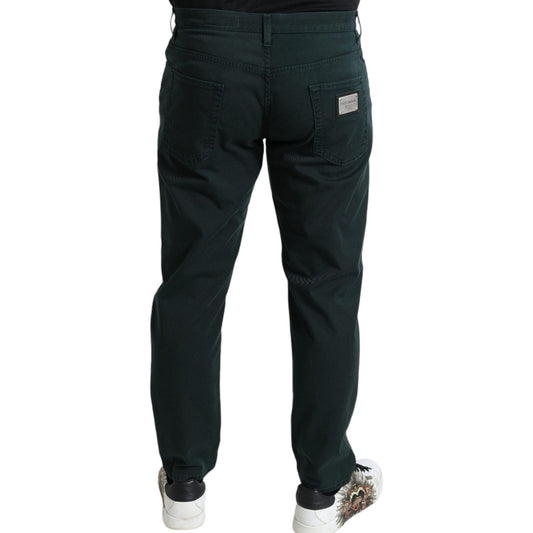 Dolce & Gabbana Elegant Green Skinny Cotton Jeans green-cotton-stretch-skinny-men-denim-jeans 465A8407-BG-scaled-d78d3079-02b.jpg