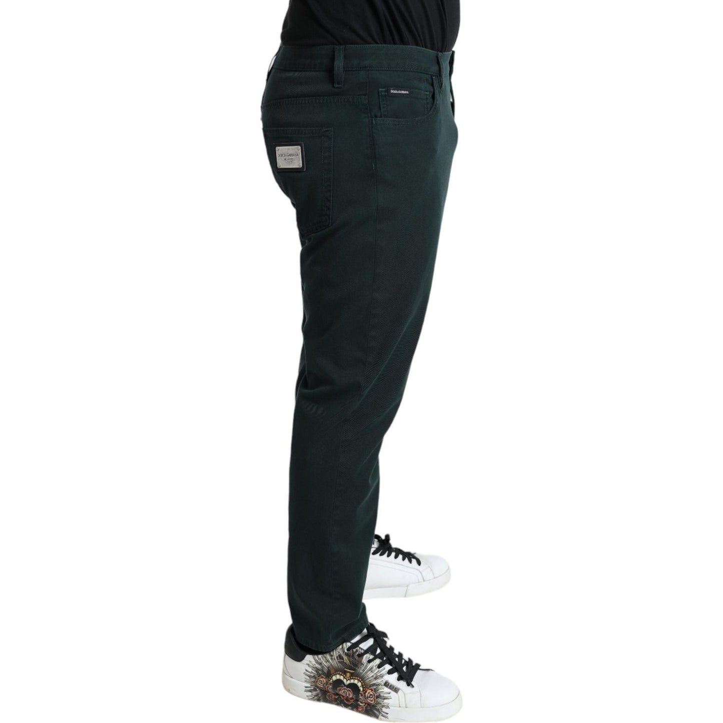 Dolce & Gabbana Green Cotton Stretch Skinny Men Denim Jeans green-cotton-stretch-skinny-men-denim-jeans 465A8408-BG-scaled-a803ec53-1a4.jpg