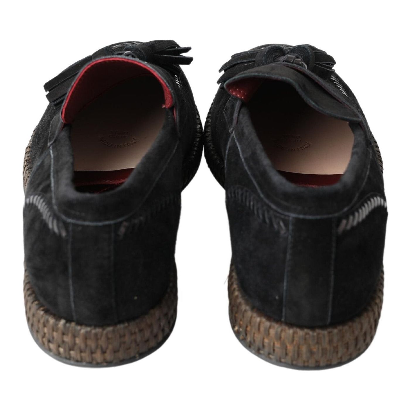 Dolce & Gabbana Elegant Black Suede Espadrilles Sneakers black-suede-leather-casual-espadrille-shoes