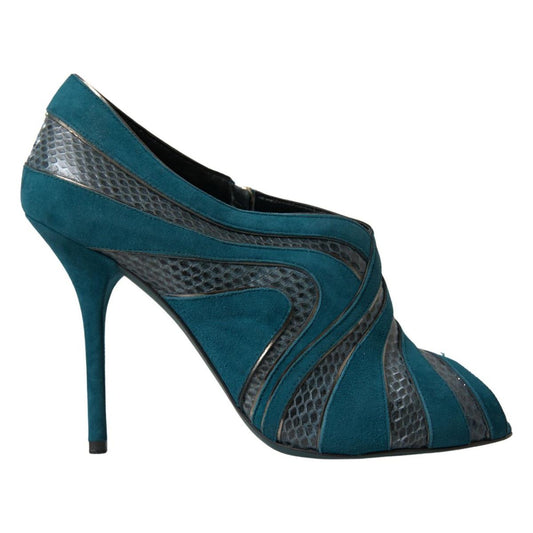 Dolce & Gabbana Chic Blue Peep Toe Stiletto Ankle Booties blue-teal-snakeskin-peep-toe-ankle-booties-shoes 465A8810-scaled-7150f71f-40e_e68b37c5-7c2b-4af8-bb4b-689e1a181c4b.jpg