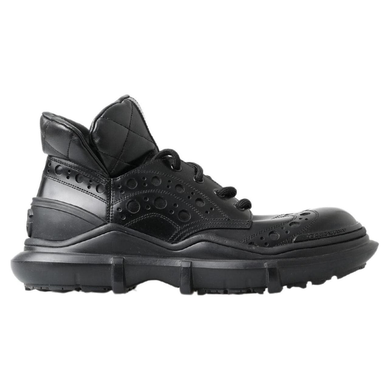 Dolce & Gabbana Elegant Black Leather Ankle Boots black-leather-ankle-casual-boots