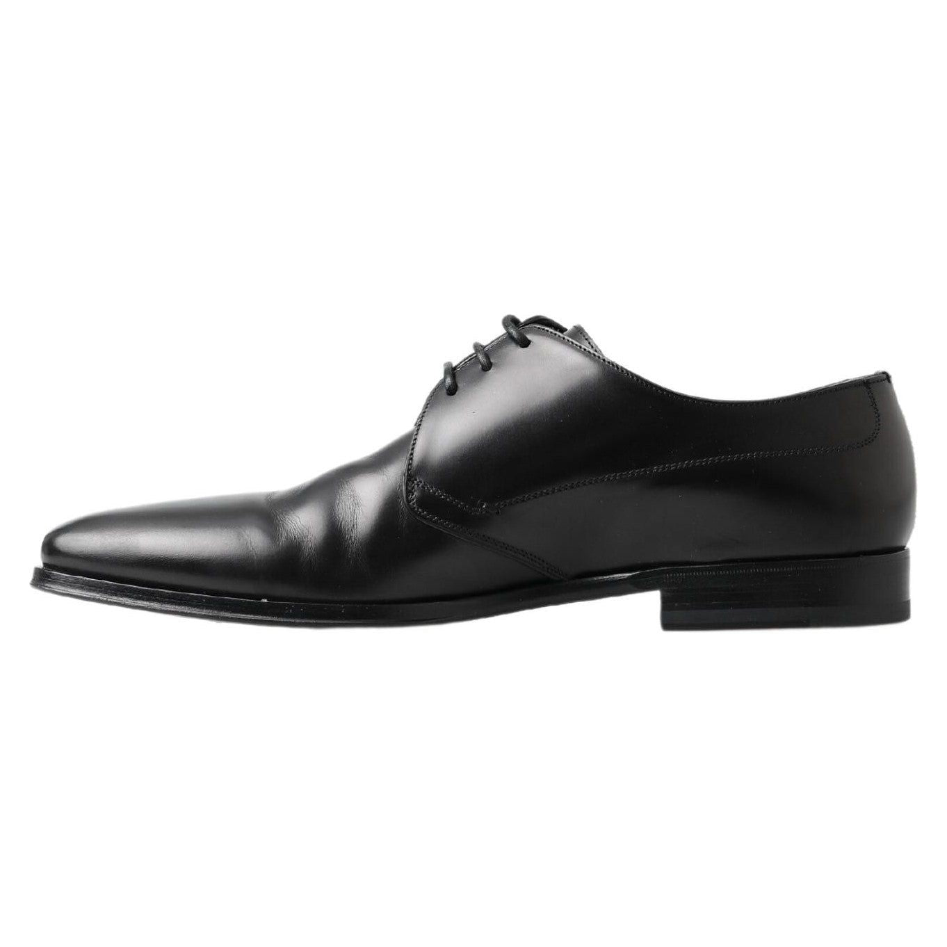 Dolce & Gabbana Classic Black Leather Derby Shoes black-derby-formal-dress-shoes