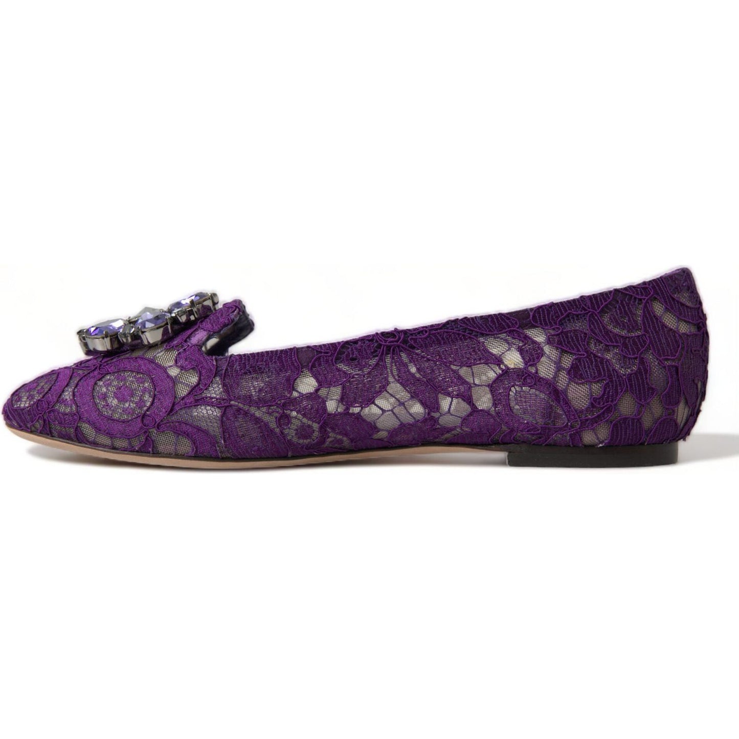 Dolce & Gabbana Elegant Floral Lace Vally Flat Shoes purple-vally-taormina-lace-crystals-flats-shoes 465A9042-bg-scaled-a4c63ddd-818.jpg