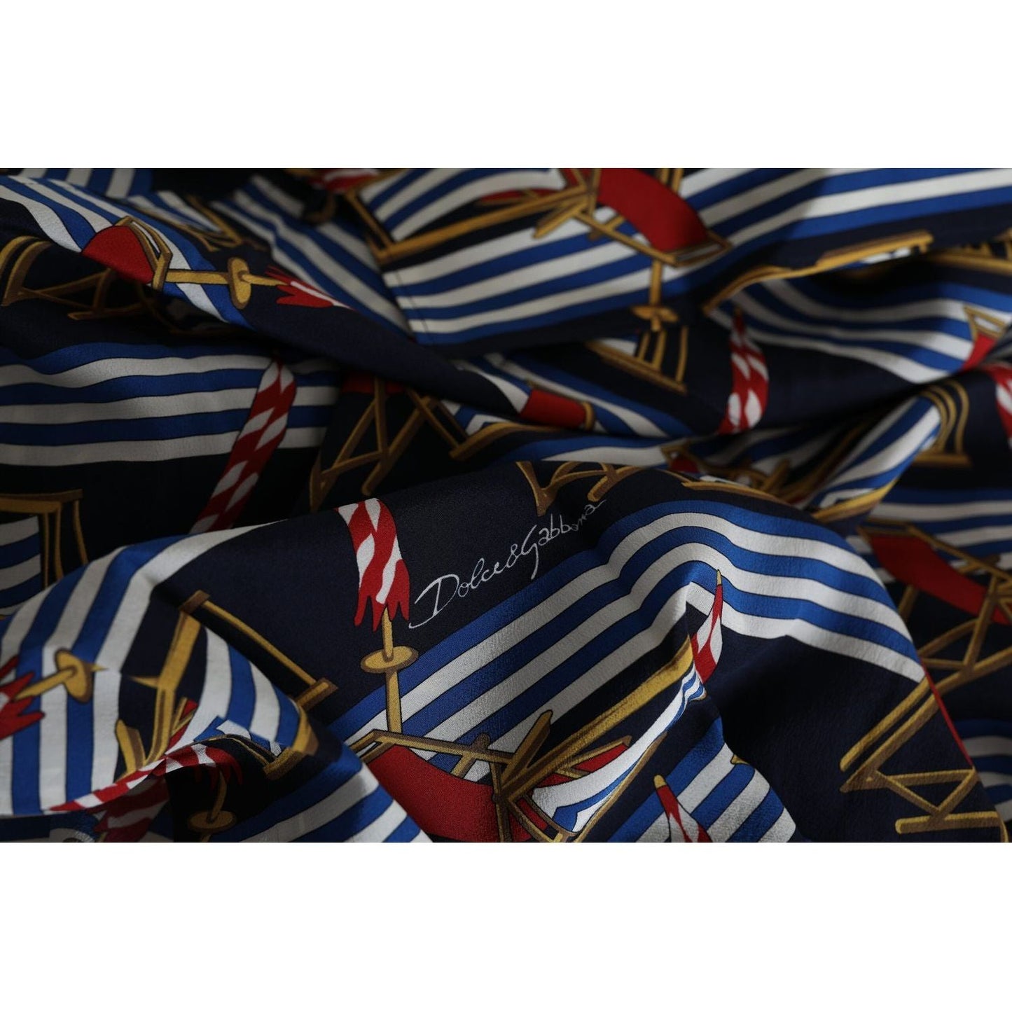 Dolce & Gabbana Elegant Multicolor Silk Casual Shirt multicolor-beach-chair-short-sleeves-shirt