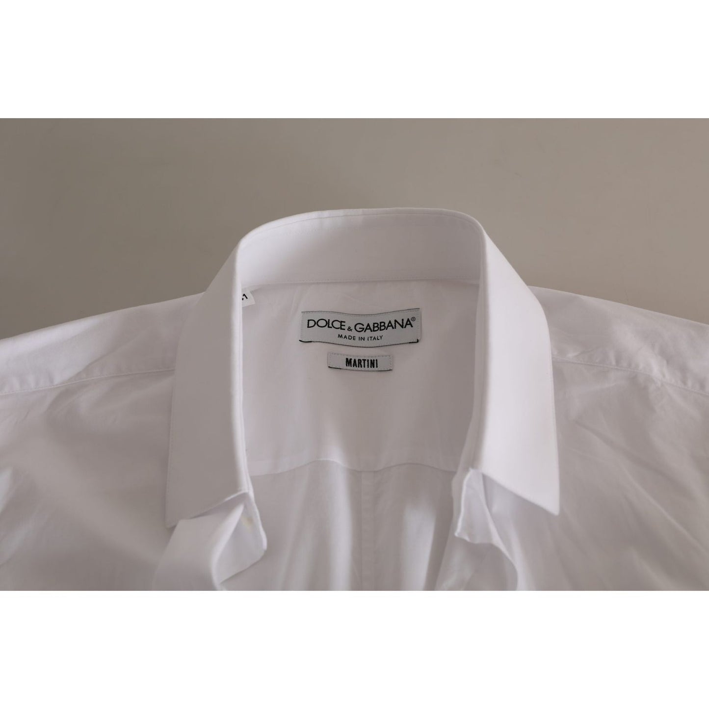 Dolce & Gabbana Elegant Slim Fit Cotton Dress Shirt white-martini-cotton-blend-dress-formal-shirt