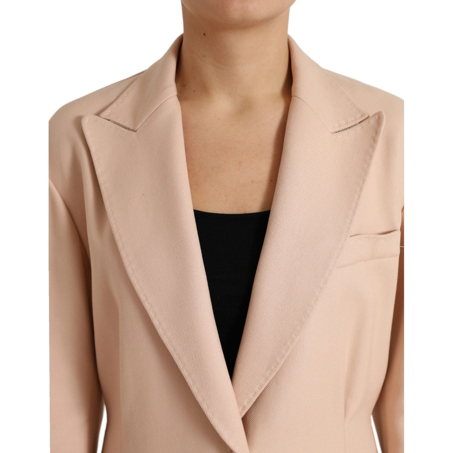 Dolce & Gabbana Elegant Beige Single-Breasted Trench Coat beige-cotton-single-breasted-long-coat-jacket