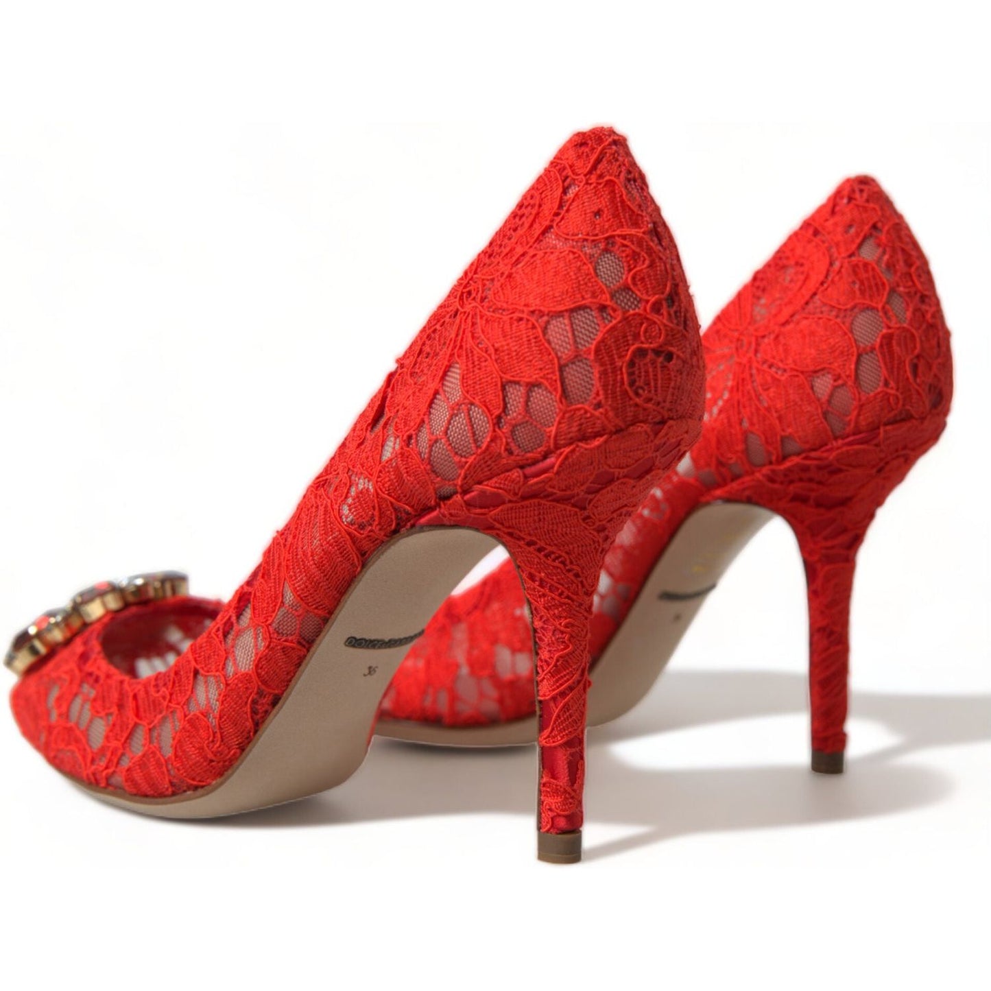 Dolce & Gabbana Exquisite Crystal-Embellished Red Lace Heels red-taormina-lace-crystal-heels-pumps-shoes-1 465A9194-bg-scaled-59ac2b34-409.jpg