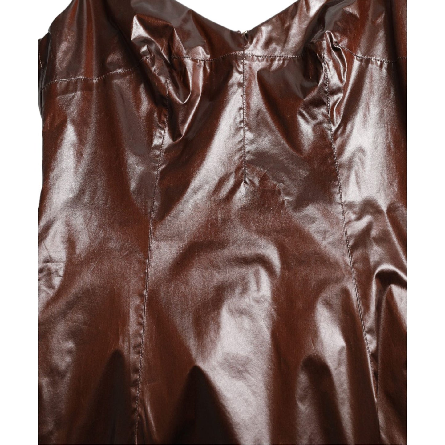 Dolce & Gabbana Elegant Silk Blend Midi Bodycon Dress brown-shiny-silk-sheath-sleeveless-bodycon-midi-dress