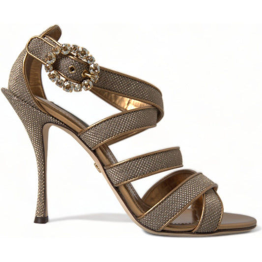 Dolce & GabbanaBronze Crystal Stiletto Heels SandalsMcRichard Designer Brands£569.00