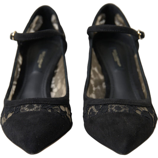 Dolce & GabbanaElegant Black Taormina Lace HeelsMcRichard Designer Brands£439.00