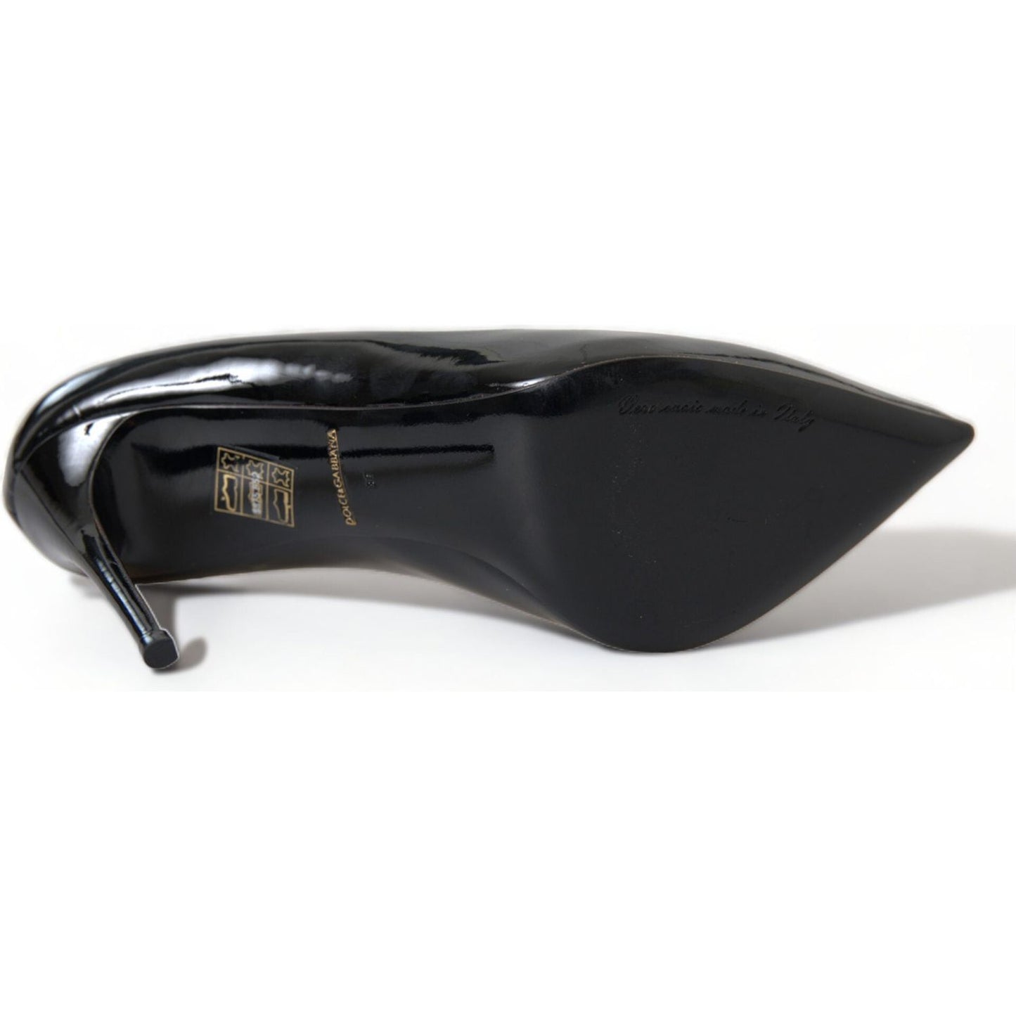 Dolce & Gabbana Elegant Black Patent Stiletto Heels black-patent-leather-pumps-heels-shoes