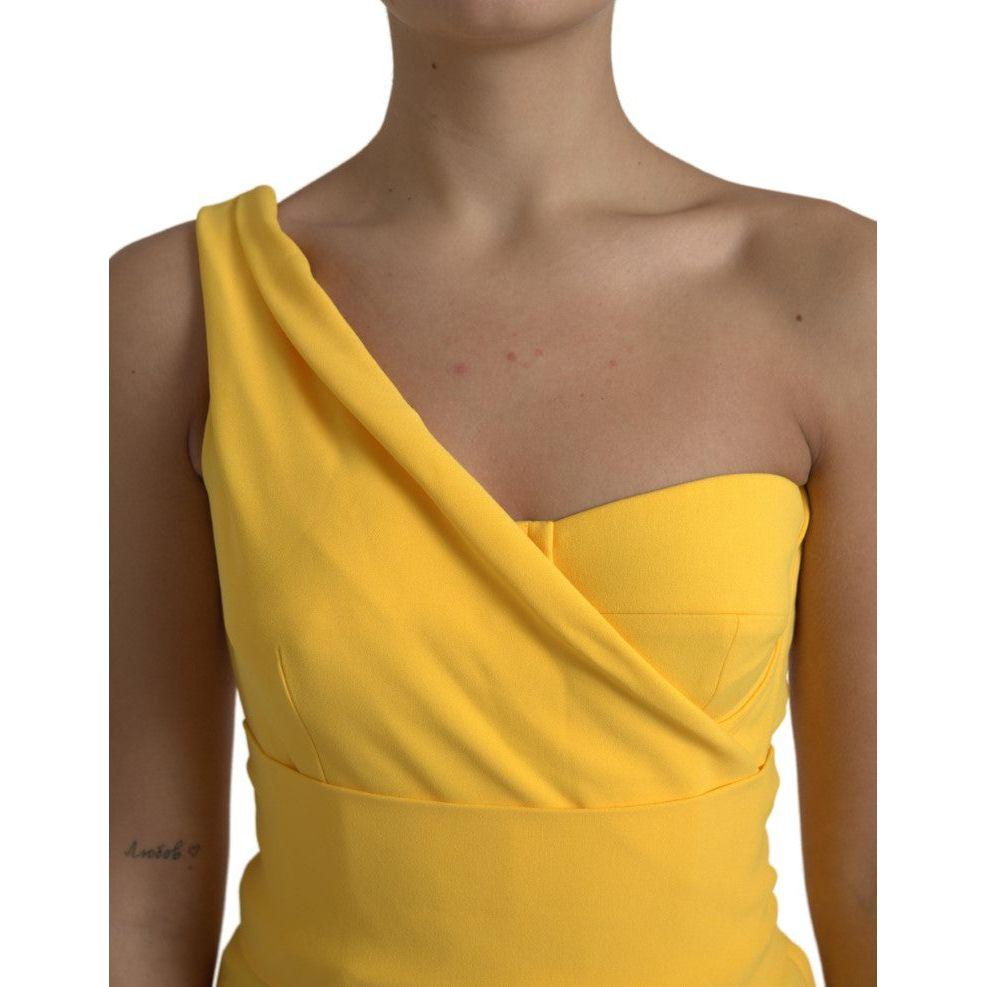 Dolce & Gabbana Elegant One Shoulder Midi Sundress yellow-one-shoulder-side-slit-midi-dress-1 465A9532-Medium-66ef7acc-0eb.jpg