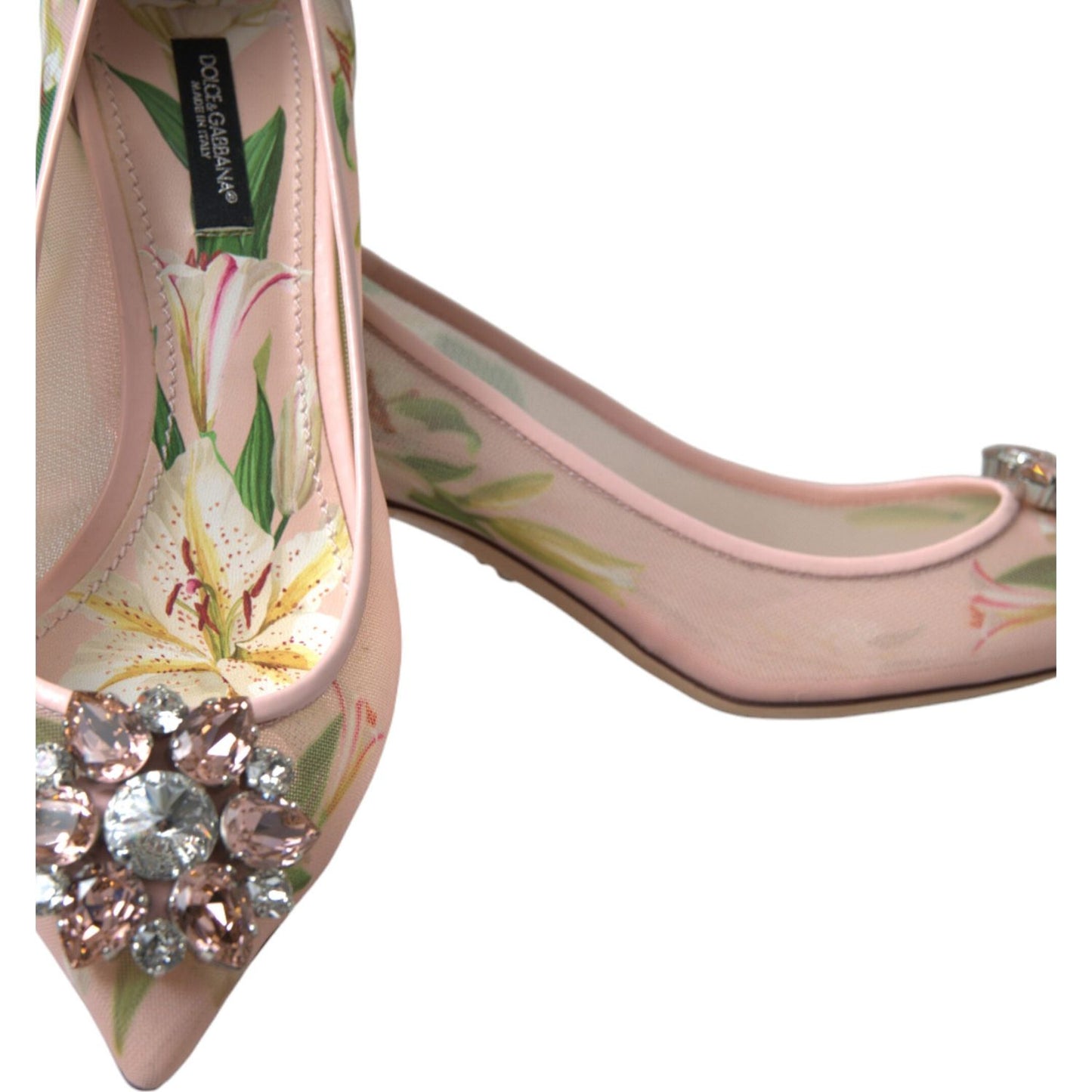 Dolce & Gabbana Elegant Pink Floral Crystal Pumps pink-floral-crystal-heels-pumps-shoes 465A9569-bg-scaled-33705520-5fa.jpg
