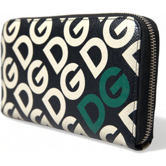Dolce & Gabbana | Multicolor DG Mania Leather Zip Around Continental Wallet| McRichard Designer Brands   