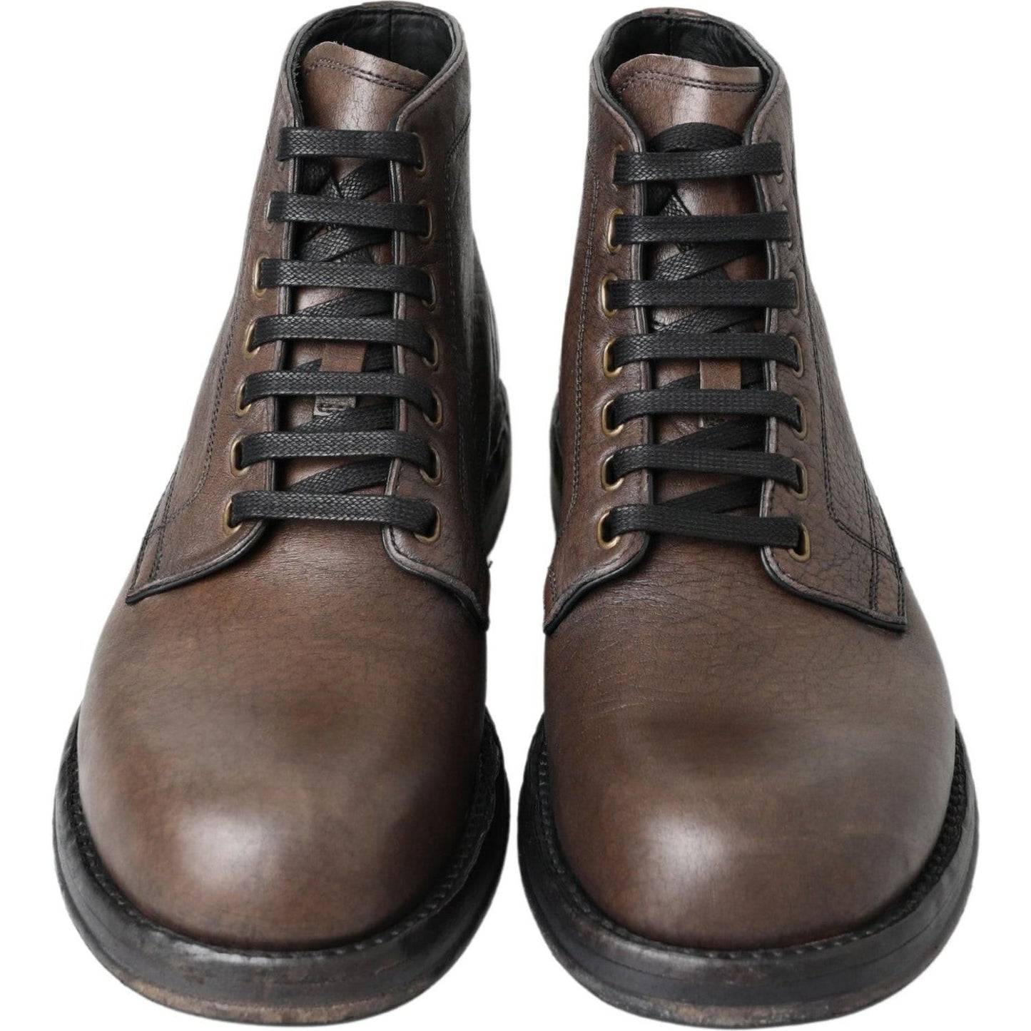 Dolce & Gabbana Elegant Horse Leather Lace-Up Boots brown-horse-leather-perugino-shoes