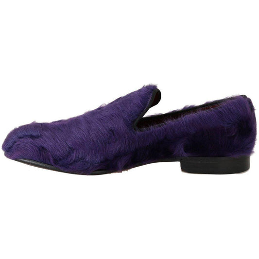 Dolce & Gabbana Plush Purple Sheep Fur Loafers purple-sheep-fur-leather-loafers 466240-purple-sheep-fur-leather-loafers-1.jpg