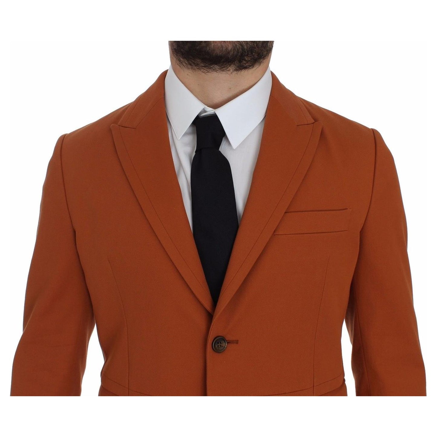 Dolce & Gabbana Orange Cotton Stretch Blazer orange-cotton-stretch-blazer