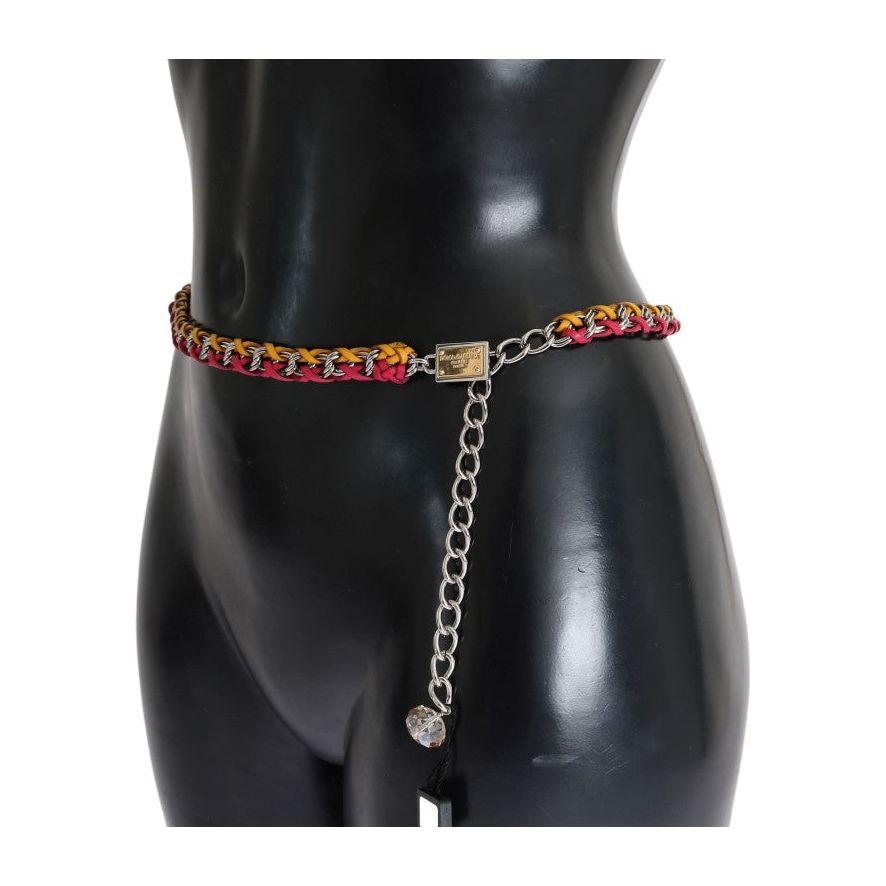 Dolce & Gabbana Elegant Multicolor Crystal-Embellished Belt Belt red-yellow-leather-crystal-belt 473811-red-yellow-leather-crystal-belt-1.jpg