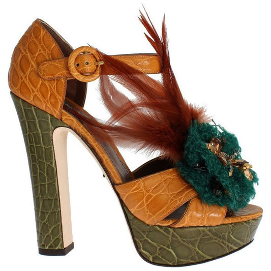 Dolce & GabbanaMulticolor Crystal Ankle Strap Platform SandalsMcRichard Designer Brands£1349.00