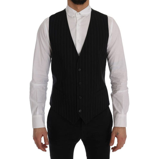 Dolce & GabbanaElegant Striped Vest WaistcoatMcRichard Designer Brands£139.00