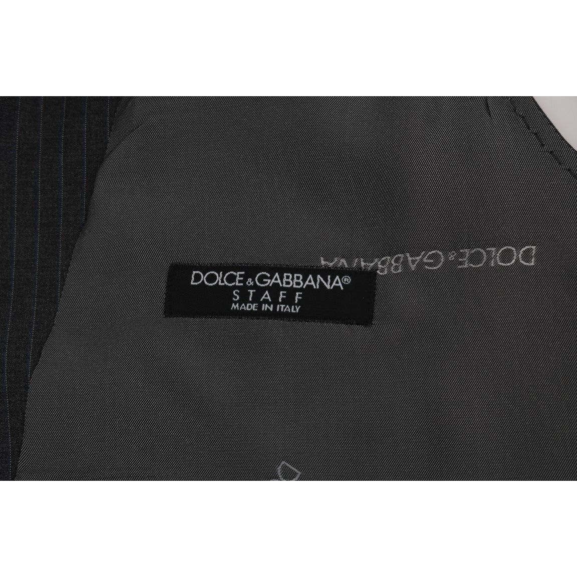 Dolce & Gabbana Elegant Gray Striped Waistcoat Vest gray-staff-cotton-striped-vest-1 478457-gray-staff-cotton-striped-vest-2-5.jpg
