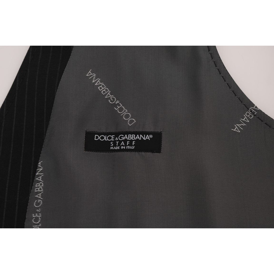 Dolce & Gabbana Elegant Striped Gray Waistcoat Vest gray-staff-cotton-striped-vest-2
